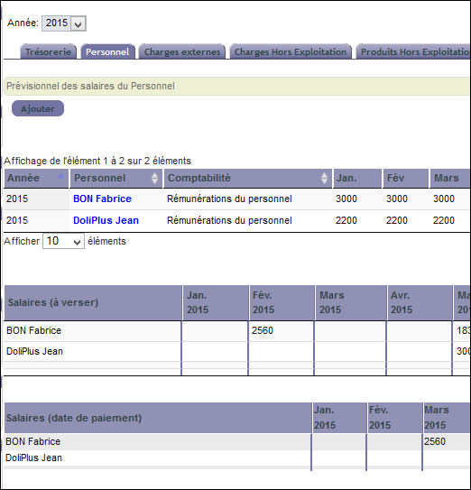 gestion de trésorerie dolibarr