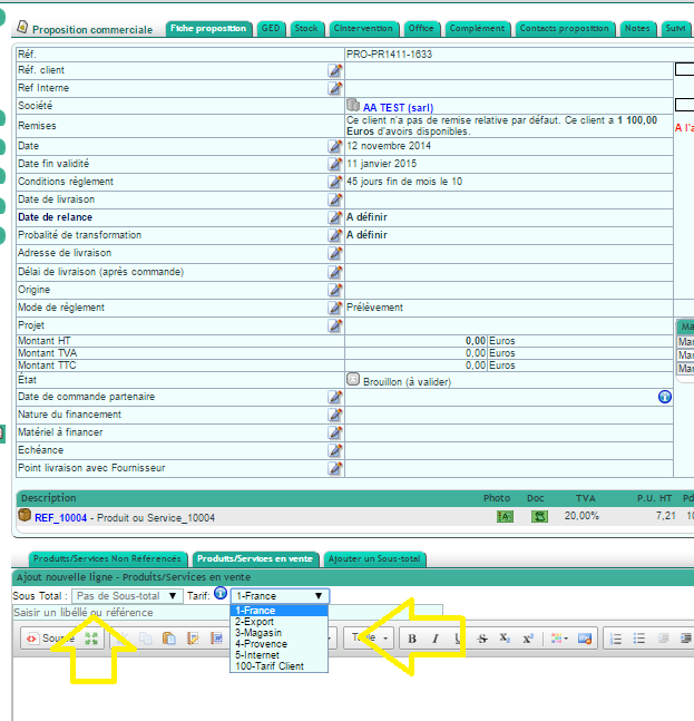 Gestion des tarifs - Vente et achats Dolibarr