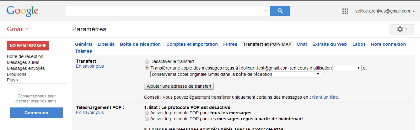 Archivage automatique des mails entrants et sortants dans ERP Dolibarr