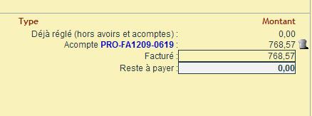 facture d'acompte dolibarr