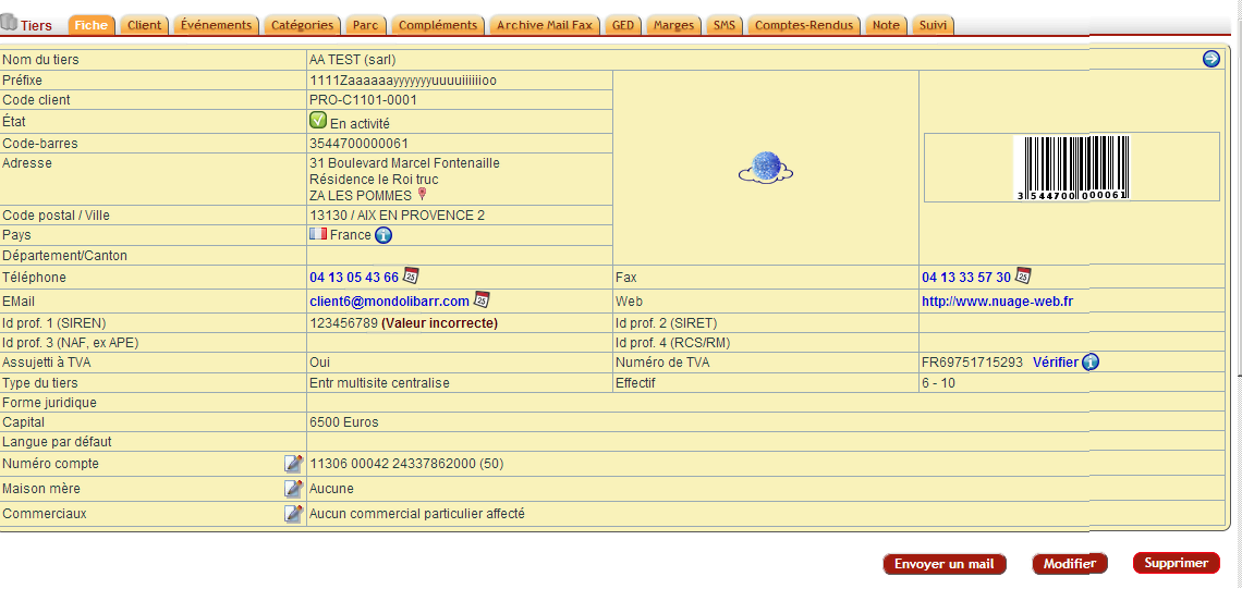 gestion des codes-barres dans ERP dolibarr