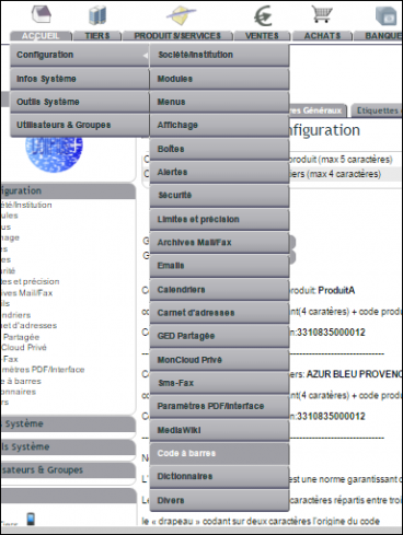 gestion des codes-barres dans ERP dolibarr