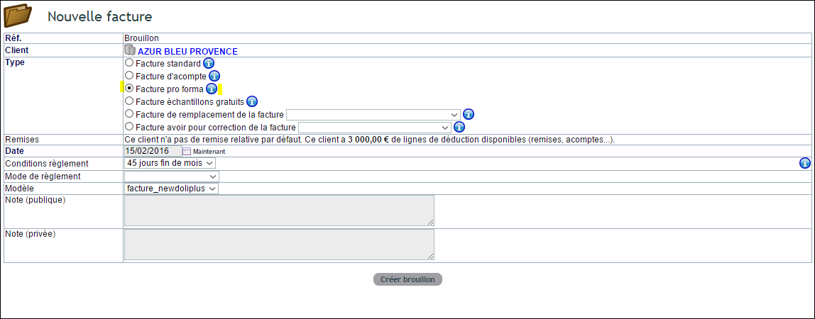 FACTURE_PROFORMA  Dolibarr DoliPlus