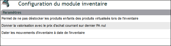 Gestion des Inventaires