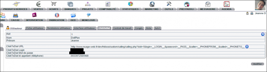 Téléphonie Keyyo pour Dolibarr